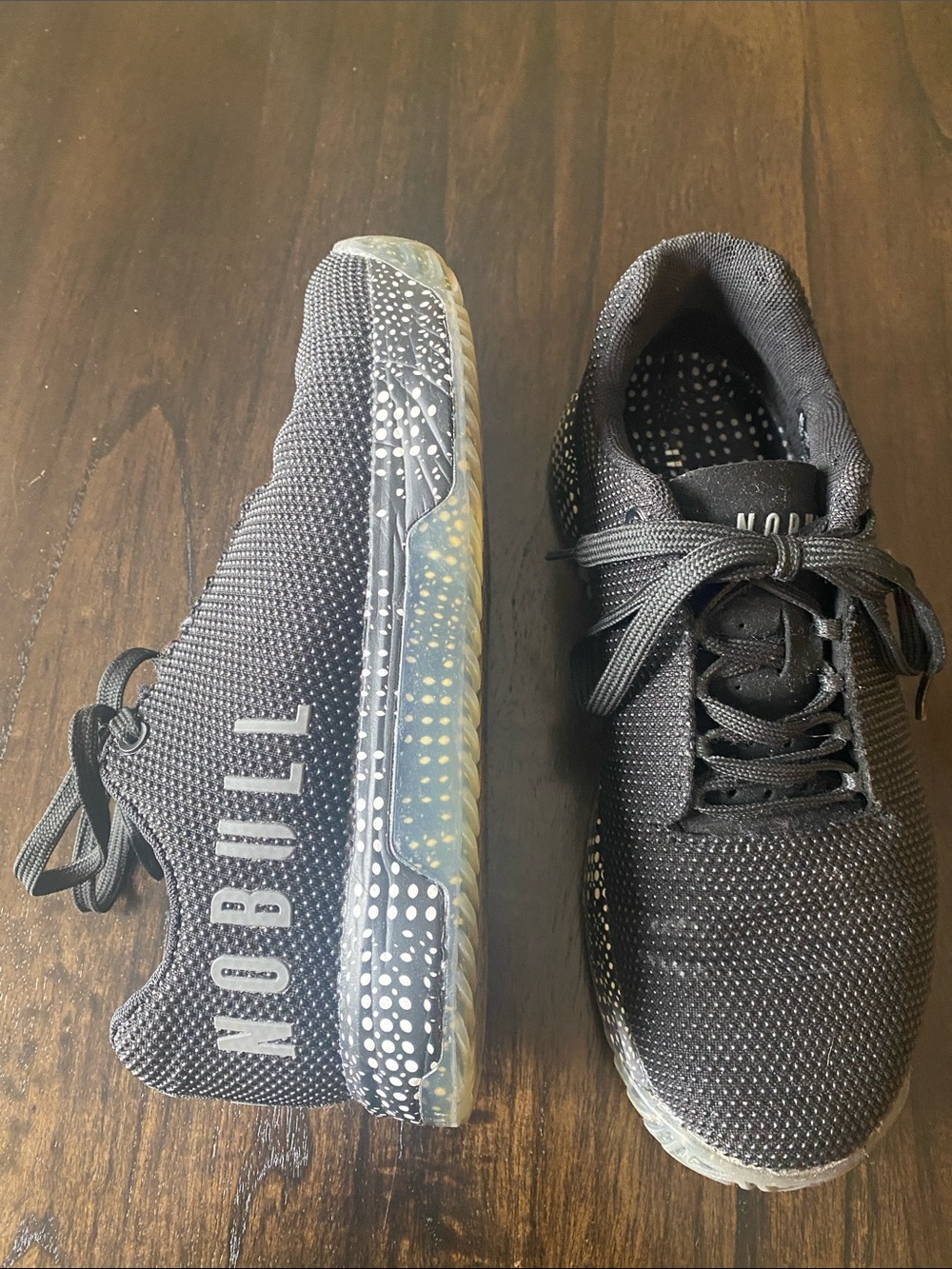 NOBULL Black Athletic Training Shoes with Translucent Speckled Soles